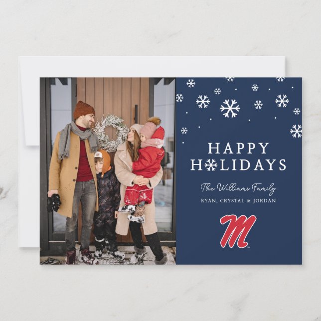 Cartes Pour Fêtes Annuelles Université du Mississippi | Script M (Devant)