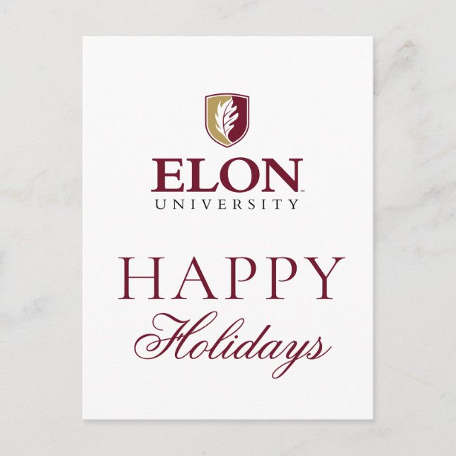 Cartes Pour Fêtes Annuelles Université Elon (Devant)