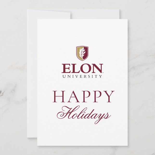 Cartes Pour Fêtes Annuelles Université Elon (Devant)