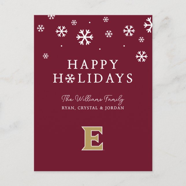 Cartes Pour Fêtes Annuelles Université Elon E (Devant)