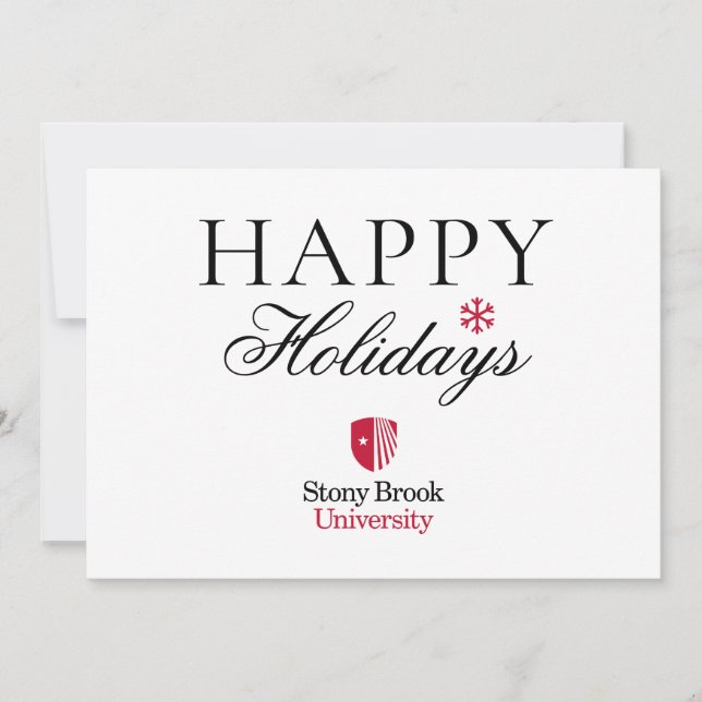 Cartes Pour Fêtes Annuelles Université Stony Brook | Mot-symbole (Devant)
