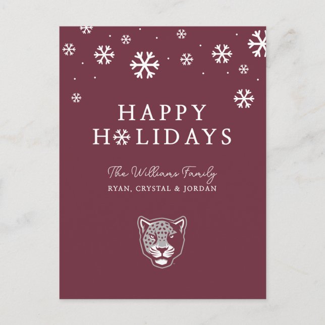 Cartes Pour Fêtes Annuelles Université Texas A&M de San Antonio | Jaguars (Devant)