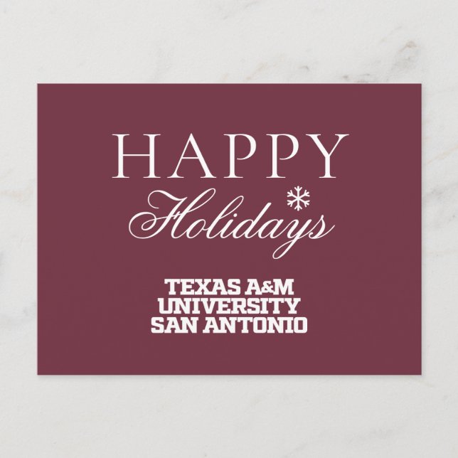 Cartes Pour Fêtes Annuelles Université Texas A&M-San Antonio (Devant)