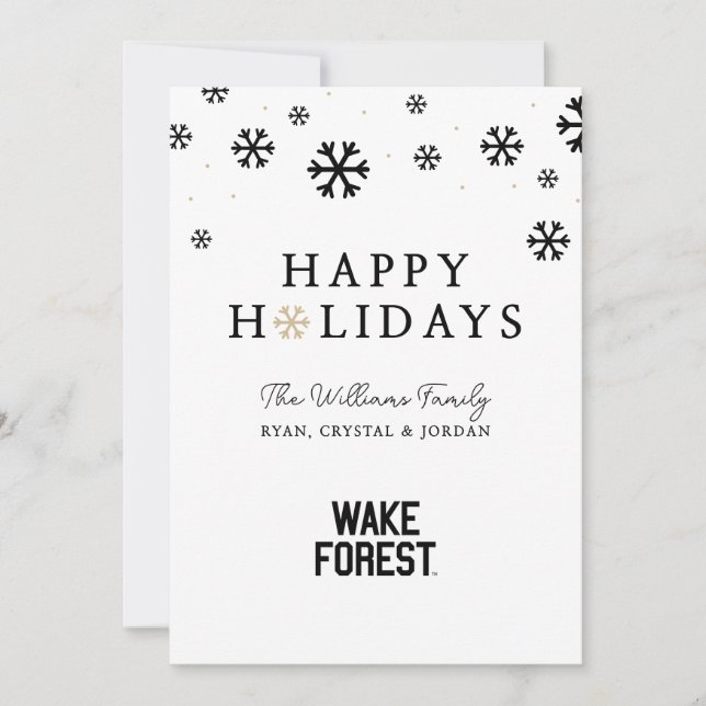 Cartes Pour Fêtes Annuelles Université Wake Forest | Wake Forest (Devant)