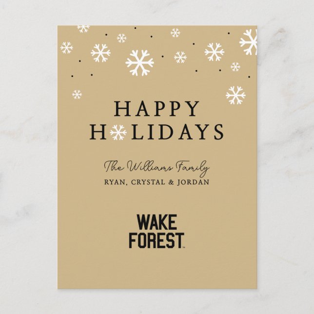 Cartes Pour Fêtes Annuelles Université Wake Forest | Wake Forest (Devant)