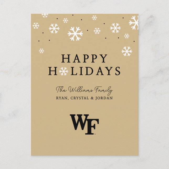 Cartes Pour Fêtes Annuelles Université Wake Forest | WF (Devant)