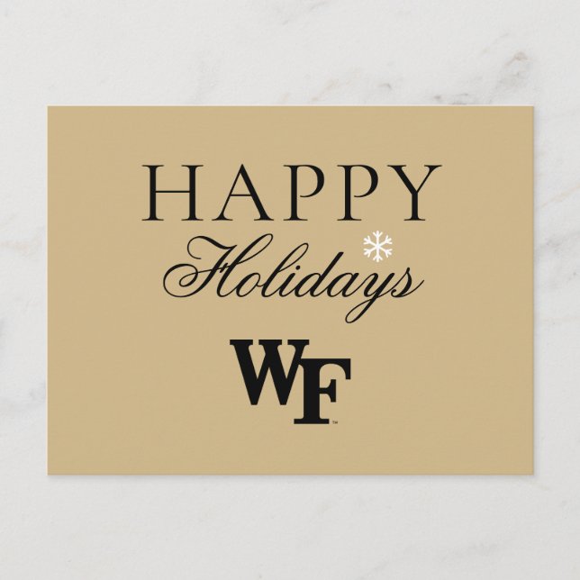 Cartes Pour Fêtes Annuelles Université Wake Forest | WF (Devant)