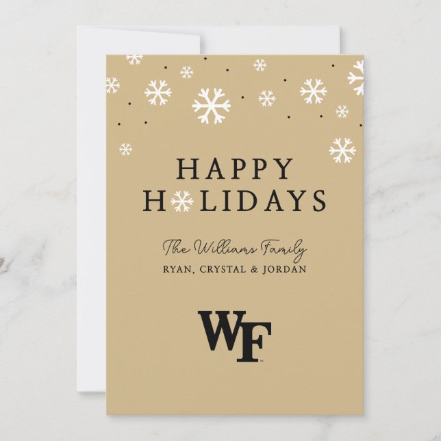 Cartes Pour Fêtes Annuelles Université Wake Forest | WF (Devant)