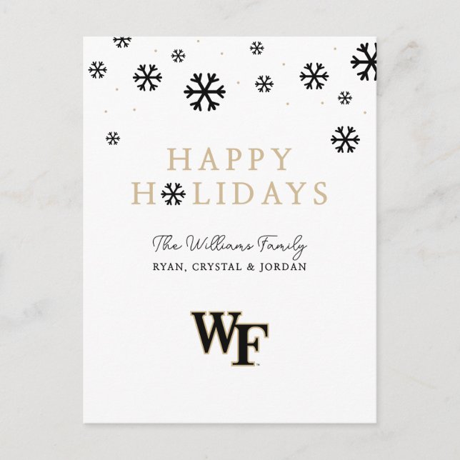 Cartes Pour Fêtes Annuelles Université Wake Forest | WF (Devant)
