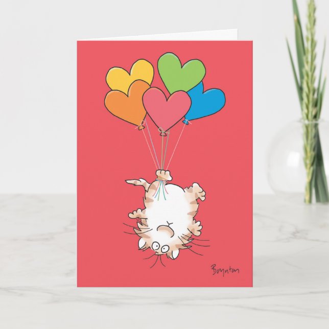 Cartes Pour Fêtes Annuelles UPSIDE-DOWN CAT Valentines by Boynton (Devant)