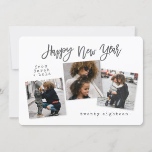 CARTES POUR FÊTES ANNUELLES URBAN MODERN HAPPY NEW YEAR(ROSE GOLD/COPPER)