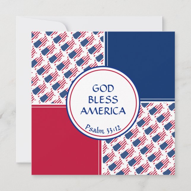 Cartes Pour Fêtes Annuelles US AMERICA FLAG Custom Birmingham (Devant)