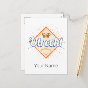Cartes Pour Fêtes Annuelles Utrecht Pays-Bas City Souvenir Vintage néerlandais