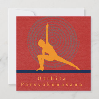 Cartes Pour Fêtes Annuelles Utthita Parsvakonasana Art Card