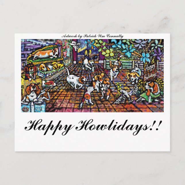 Cartes Pour Fêtes Annuelles Vacances 08, Howlidays heureux de GGBR ! ! (Devant)