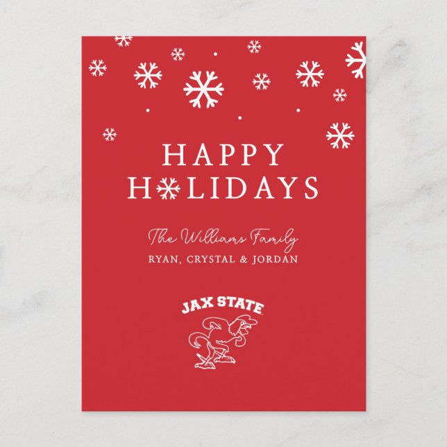 Cartes Pour Fêtes Annuelles Vacances à l'Université d'État de Jacksonville (Devant)