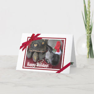 Cartes Pour Fêtes Annuelles Vacances Amis Rabbit & Tortoise Photo Tellement mi