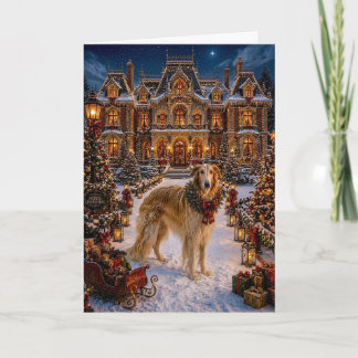 Cartes Pour Fêtes Annuelles Vacances Borzoï