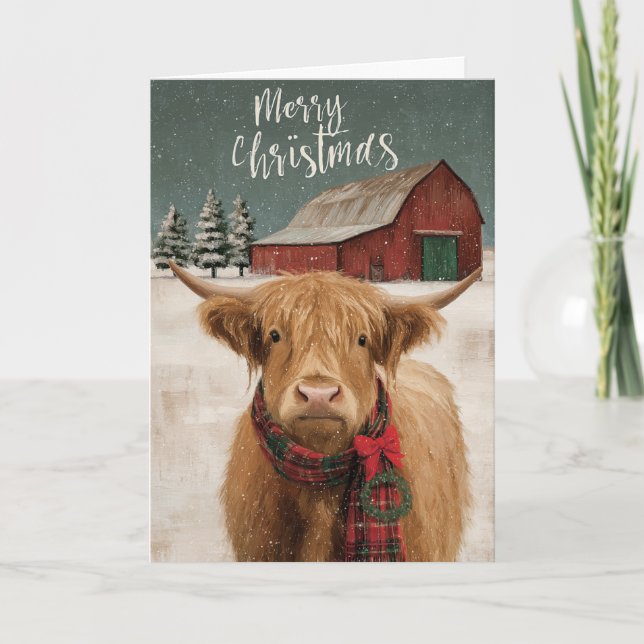 Cartes Pour Fêtes Annuelles Vacances dans les Highlands (Devant)