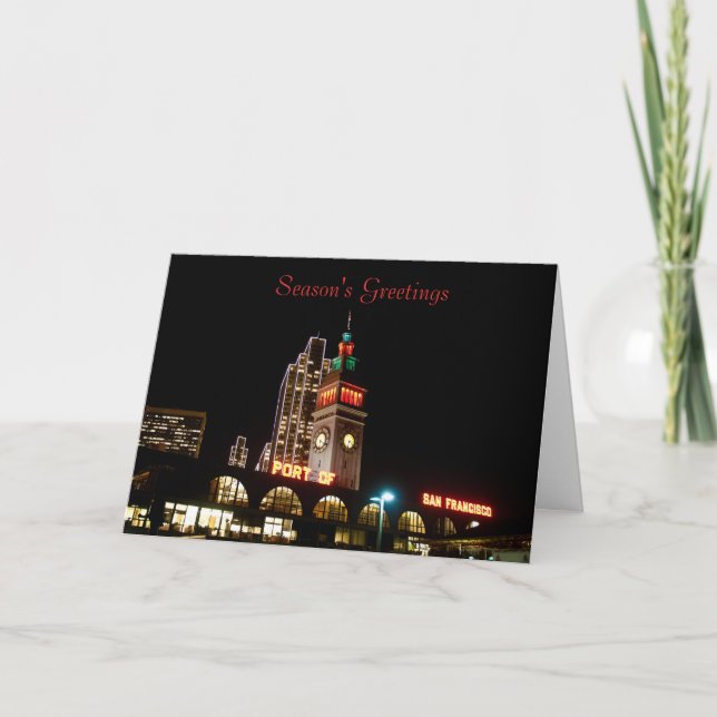 Cartes Pour Fêtes Annuelles Vacances de bâtiment de ferry (Devant)
