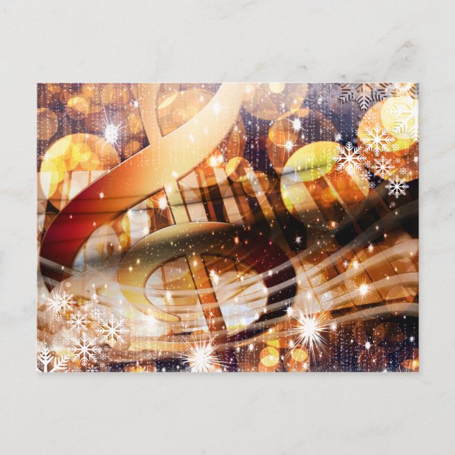 Cartes Pour Fêtes Annuelles vacances de fête magiques de professeur de piano (Devant)