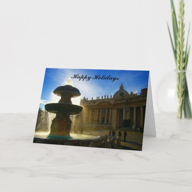 Cartes Pour Fêtes Annuelles vacances de fontaine de vatican (Devant)