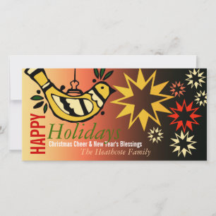 Cartes Pour Fêtes Annuelles Vacances de la Paix Étoiles Salutations