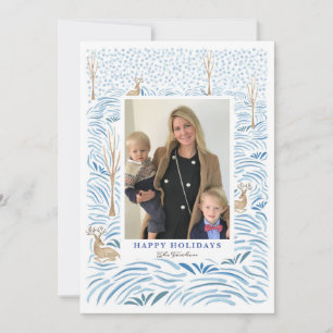 Cartes Pour Fêtes Annuelles Vacances de neige à Woodland