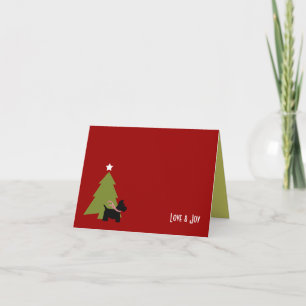 Cartes Pour Fêtes Annuelles Vacances de Noël de Terrier d'écossais