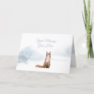 Cartes Pour Fêtes Annuelles Vacances de Noël d'hiver Elegant Fox