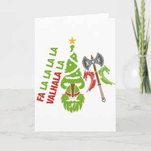 Cartes Pour Fêtes Annuelles Vacances de Noël Viking Valhalla