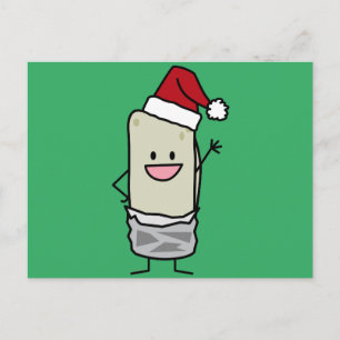 Cartes Pour Fêtes Annuelles Vacances de ondulation de casquette de Père Noël