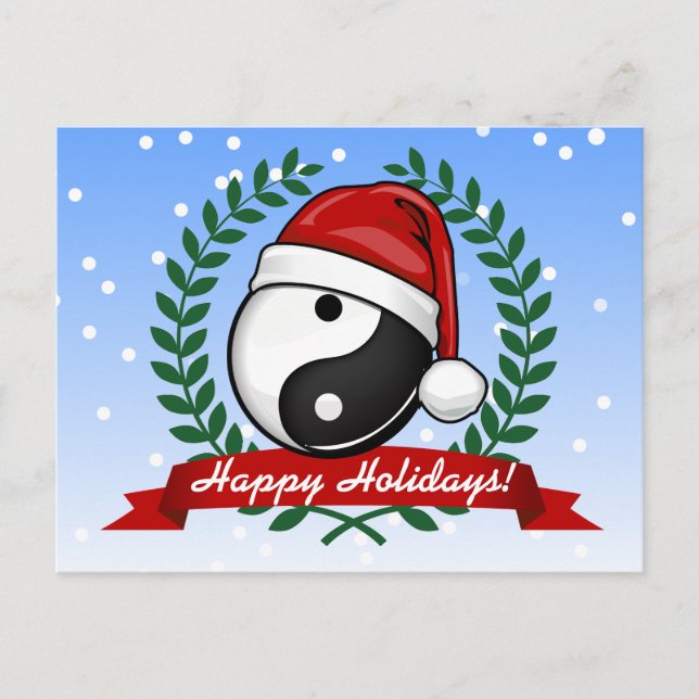 Cartes Pour Fêtes Annuelles Vacances de symbole de Yin Yang (Devant)