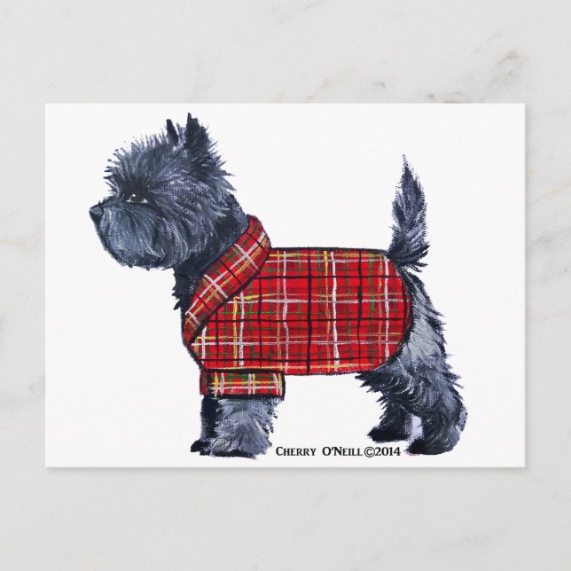 Cartes Pour Fêtes Annuelles Vacances de Terrier de cairn (Devant)