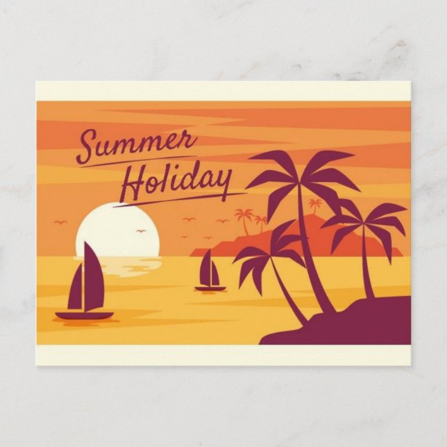 Cartes Pour Fêtes Annuelles Vacances d'été (Devant)