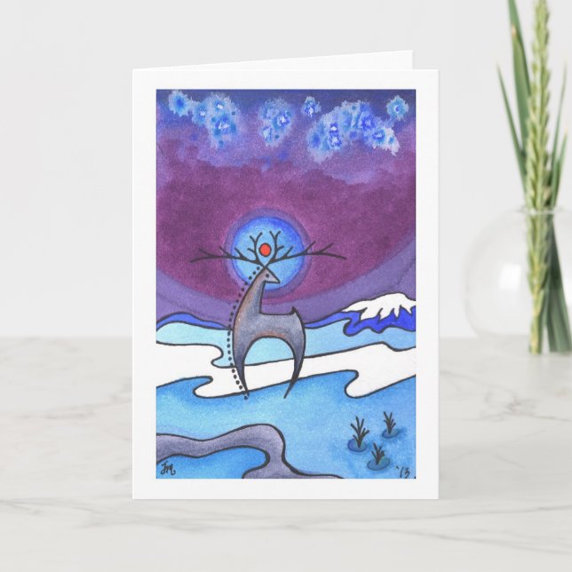 Cartes Pour Fêtes Annuelles vacances d'hiver/carte de Noël, "solstice d'hiver (Devant)