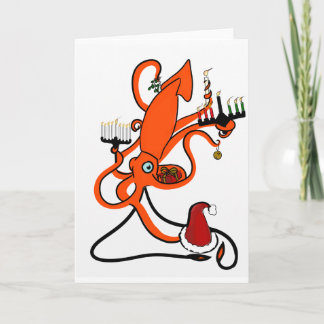 Cartes Pour Fêtes Annuelles Vacances d'hiver de calmar