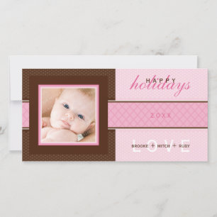 Cartes Pour Fêtes Annuelles VACANCES ÉLÉGANTES PHOTOCARD : : douceur 2