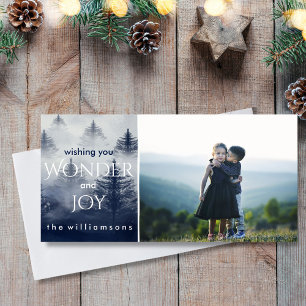 Cartes Pour Fêtes Annuelles Vacances Forêt des neiges Hiver Wonderland Photo