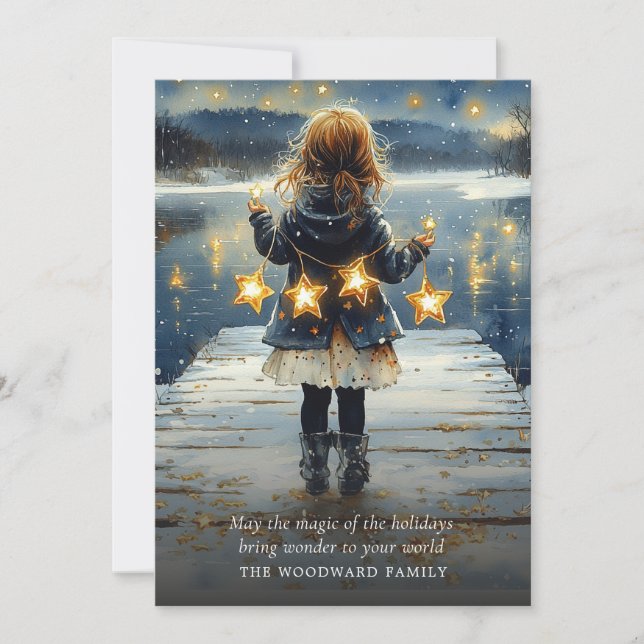 Cartes Pour Fêtes Annuelles Vacances hivernales enchantées (Devant)