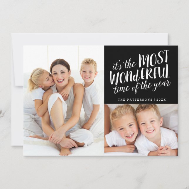 Cartes Pour Fêtes Annuelles Vacances modernes les plus merveilleuses Deux Cart (Devant)