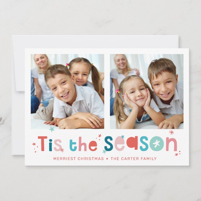 Cartes Pour Fêtes Annuelles VACANCES PHOTO amusante citez ceci la saison 2 pho (Devant)