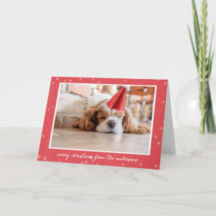 Cartes Pour Fêtes Annuelles Vacances photo minimaliste rustique