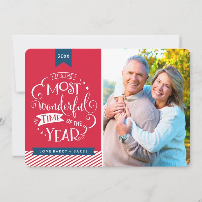 Cartes Pour Fêtes Annuelles VACANCES PHOTOS 2017 plus merveilleux temps de l'a (Devant)