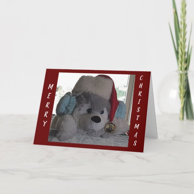 CARTES POUR FÊTES ANNUELLES ***VACANCES PUP*** DIT SOUHAITS SPÉCIAUX DE NOËL (Devant)