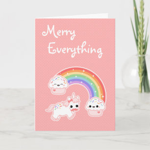 Cartes Pour Fêtes Annuelles Vacances Unicorn