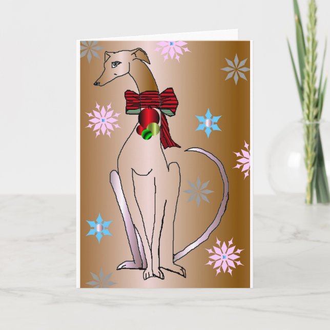 Cartes Pour Fêtes Annuelles Vacances Whippet-Animal (Devant)