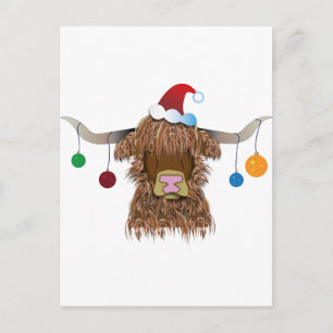 Cartes Pour Fêtes Annuelles Vache de Noël
