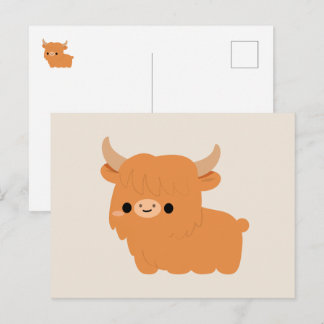 Cartes Pour Fêtes Annuelles Vache des Highlands