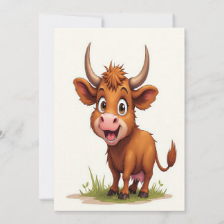 Cartes Pour Fêtes Annuelles Vache des Highlands Joyeux Noël Fêtes